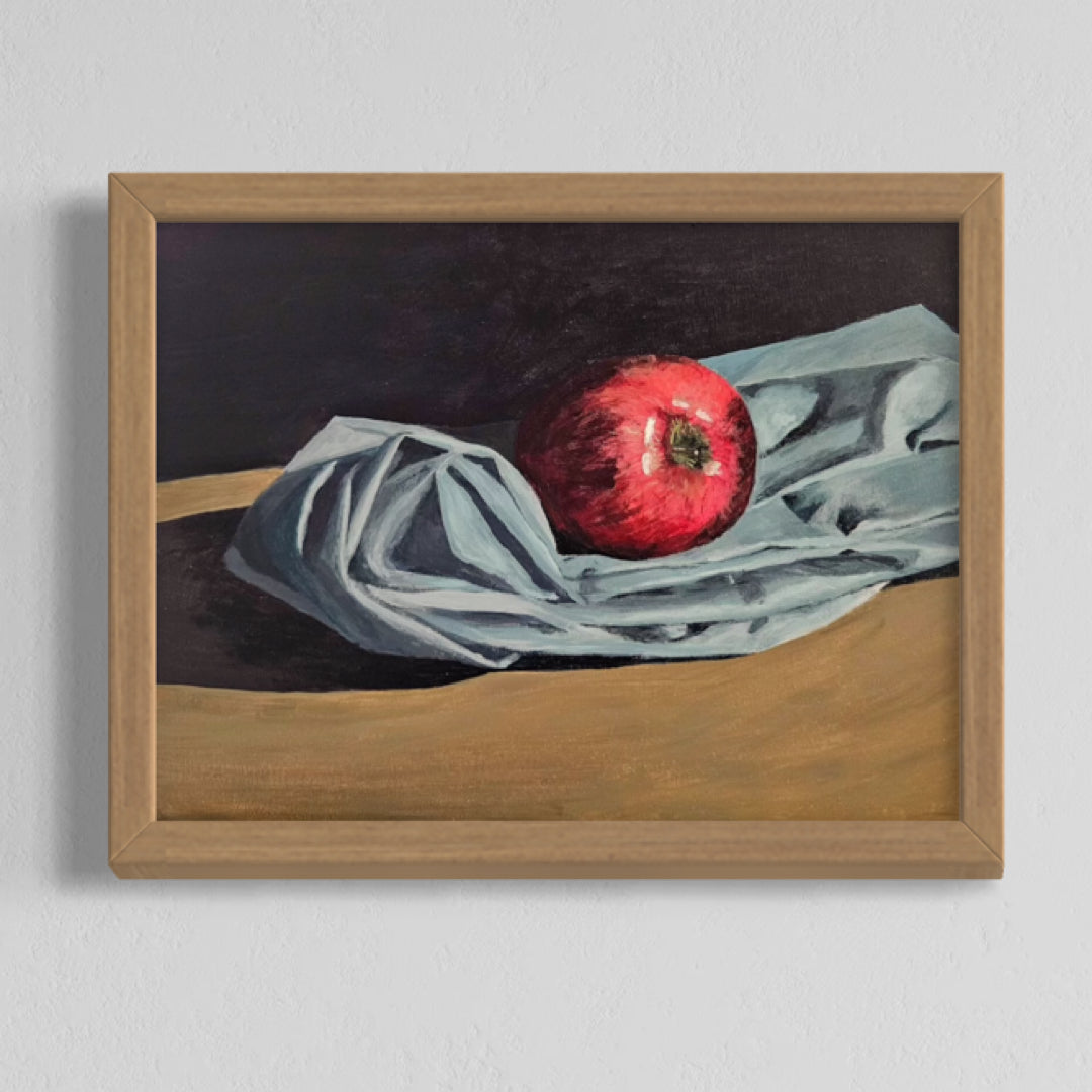 Apple on Napkin (13" x 16")