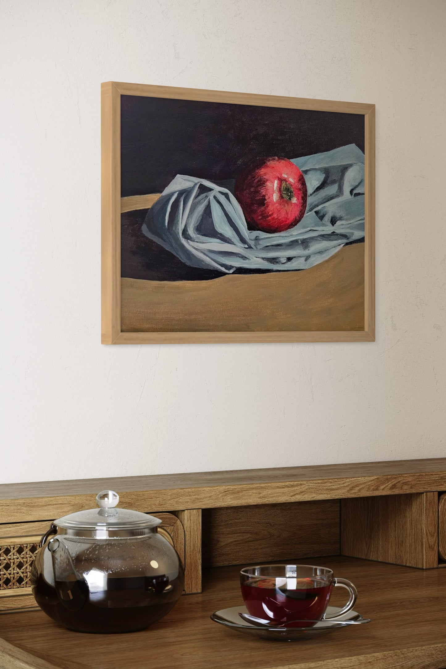 Apple on Napkin (13" x 16")